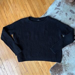 Chunky knit black sweater